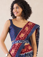 Women’s Ready to Wear Mul Cotton Saree with Pocket For Trdaitional look