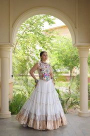 Women’s Rayon Lehenga with Kutchi Work Blouse